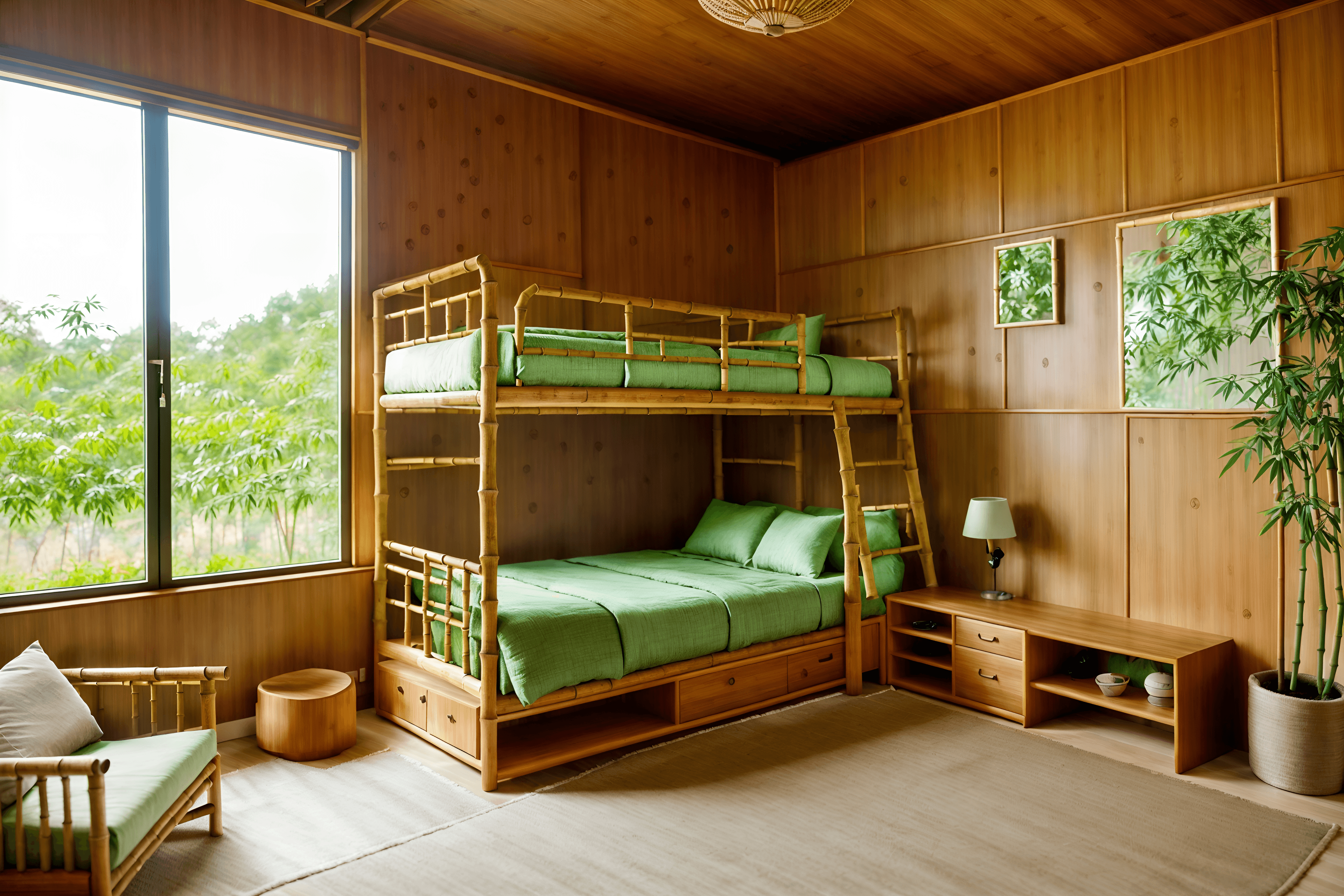 Biophilic Style interior design example 3 - After AI interior design