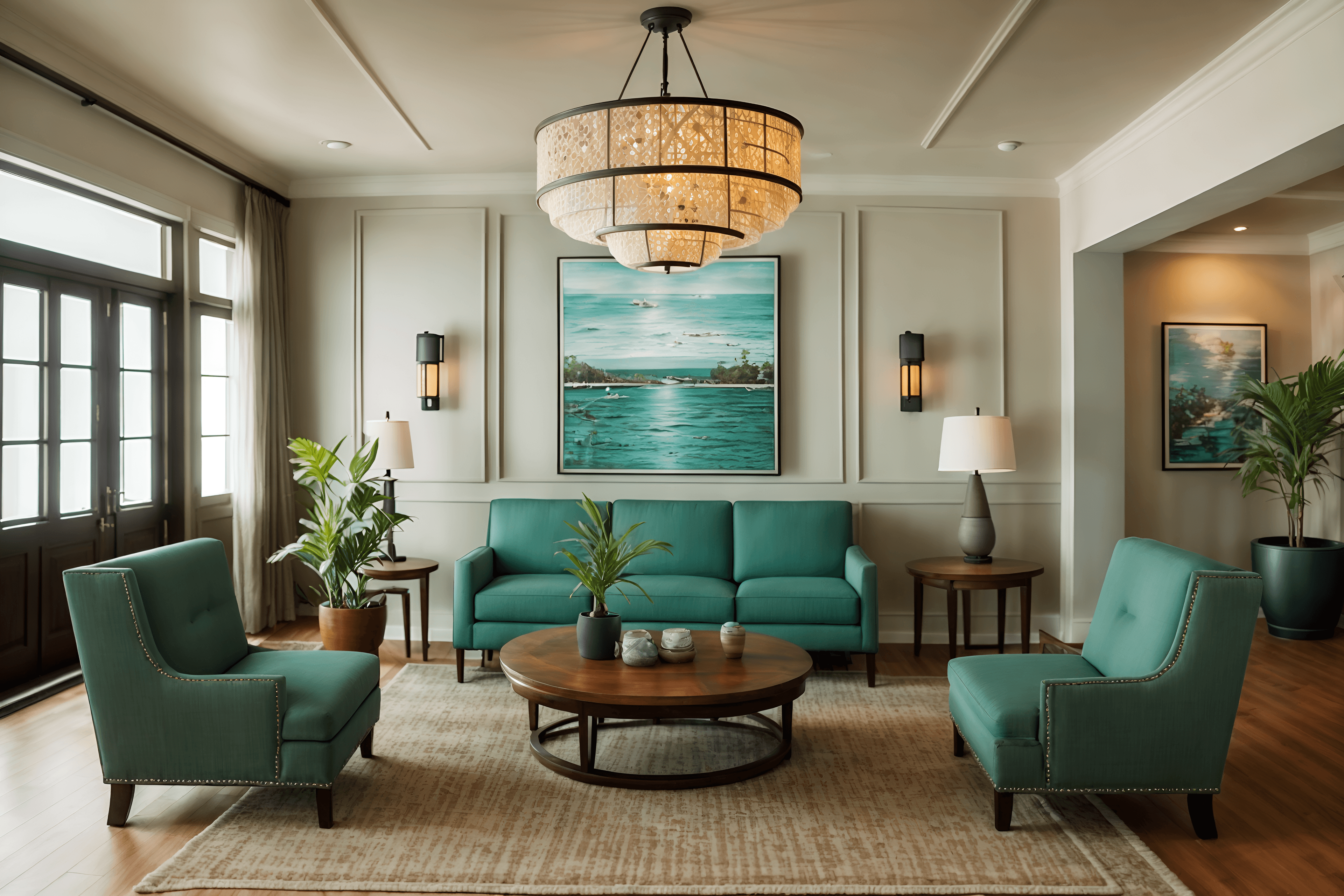 Coastal Style interior design example 5 - After AI interior design