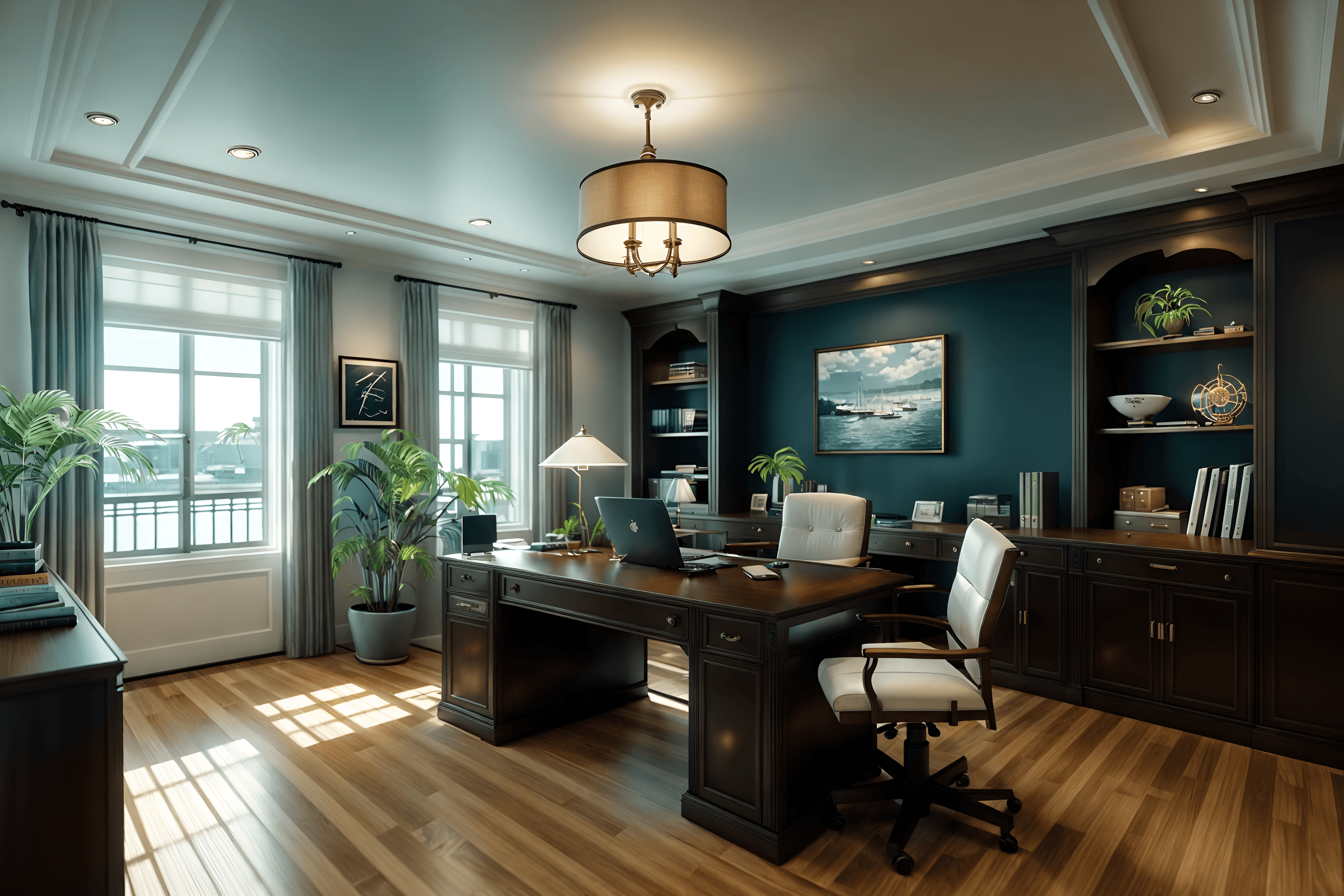 Nautical Style interior design example 2 - After AI interior design