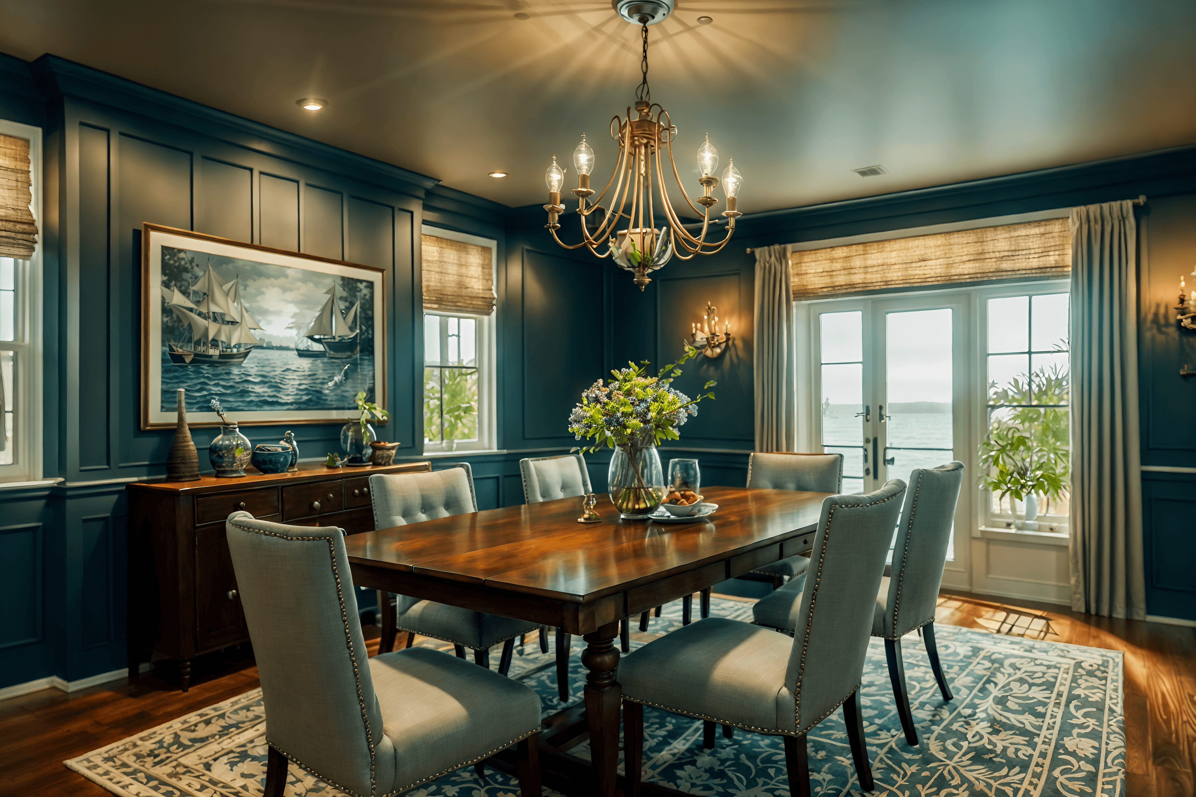 Nautical Style interior design example 4 - After AI interior design