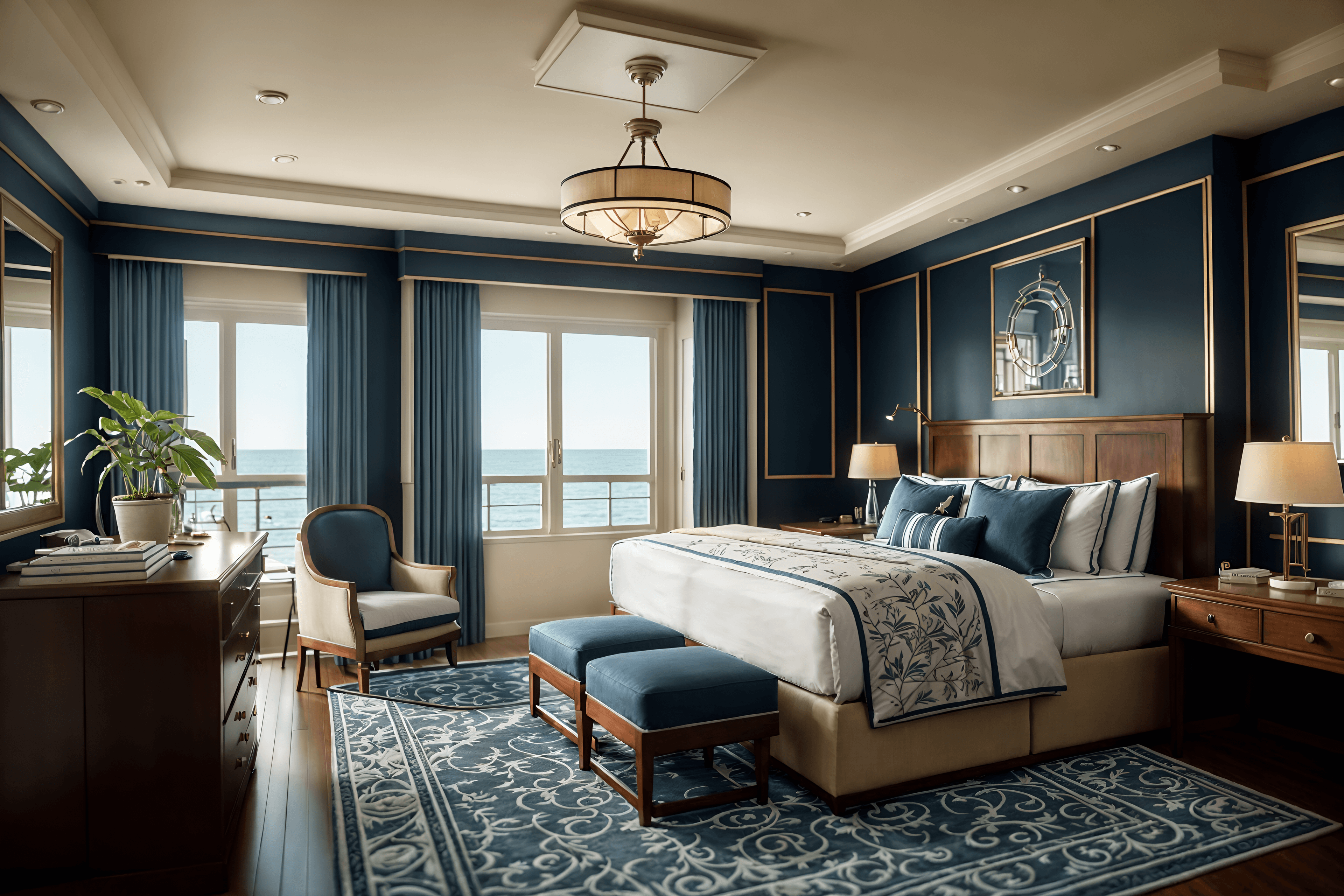 Nautical Style interior design example 5 - After AI interior design