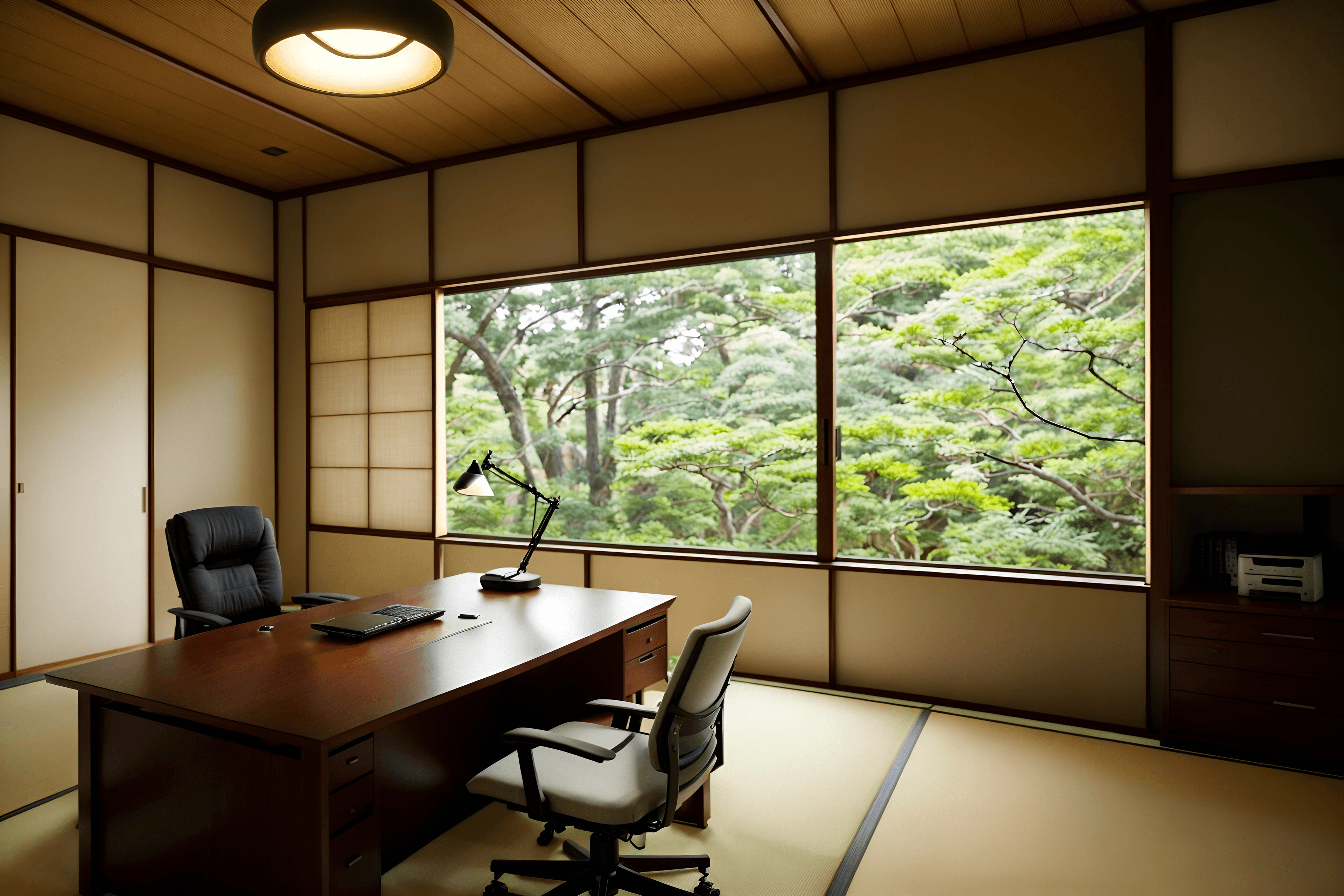 AI interior design result - Zen Style